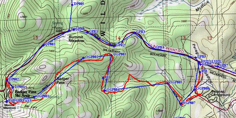 GPS route back